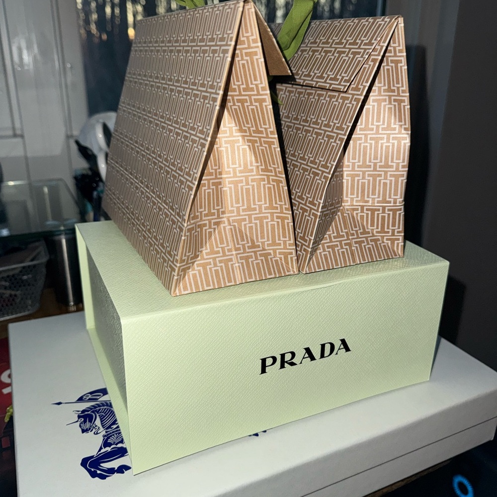 Gift Boxes - Prada, Tory Burch, & Burberry Tan